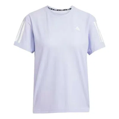 Adidas Originals (wmns) Adidas Own The Run T-shirt 'violet Tone' In Blue