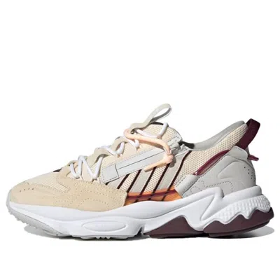 Adidas Originals (wmns) Adidas Ozweego Zip 'ecru Tint Maroon' In Neutral