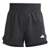 Adidas Originals (wmns) Adidas Pacer Training 3-stripes Woven High-rise Shorts Asia Sizing 'black White' In Multi