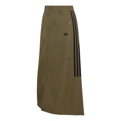Adidas Originals (wmns) Adidas Parachute Skirt Asia Sizing 'olive Strata' In Green