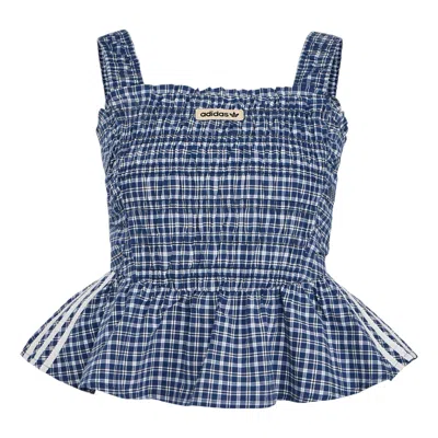 Adidas Originals (wmns) Adidas Plaid Vest Asia Sizing 'blue' In Animal Print