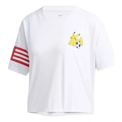 Adidas Originals (wmns) Adidas Pokemon Cropped Jersey 'white Red'