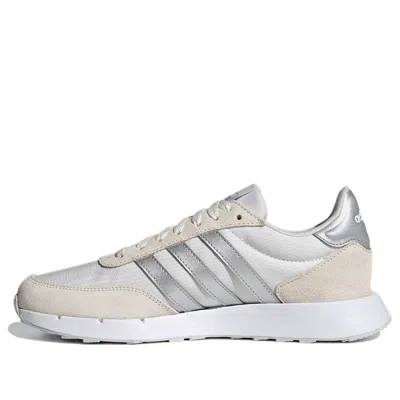 Adidas Originals (wmns) Adidas Run 60s 2.0 'chalk Silver Metallic' In White
