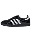 Adidas Originals Samba Lt Leather-trimmed Patent-leather Sneakers In Black