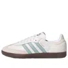 Adidas Originals Womens Cloud White Legacy Teal Samba Og Logo-print Leather Low-top Trainers