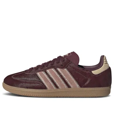 Adidas Originals (wmns) Adidas Samba Og 'maroon Sand Strata Pony' In Multi