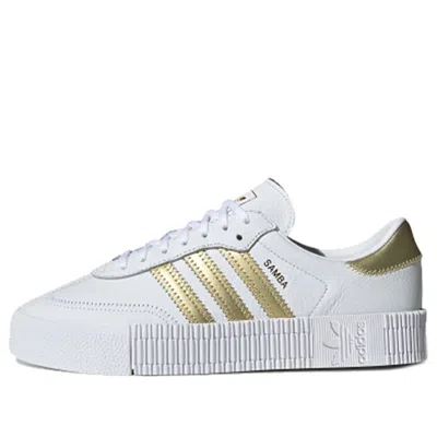 Adidas Originals (wmns) Adidas Sambarose 'white Gold Metallic' In Multi