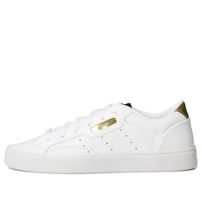 Adidas Originals (wmns) Adidas Sleek 'gold Metallic' In White