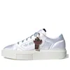 Adidas Originals (wmns) Adidas Sleek Super 'cloud White Silver'' In Metallic