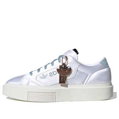Adidas Originals (wmns) Adidas Sleek Super 'cloud White Silver'' In Metallic