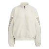Adidas Originals (wmns) Adidas Solid Color Zipper Stripe Casual Jacket Bauxite Brown In Neutral