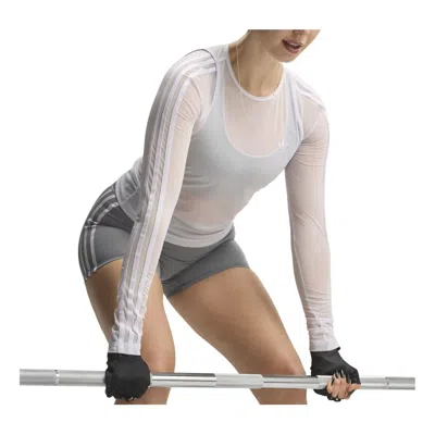 Adidas Originals (wmns) Adidas Sport Longsleeve Shirt Asia Sizing 'frozen Purple' In White