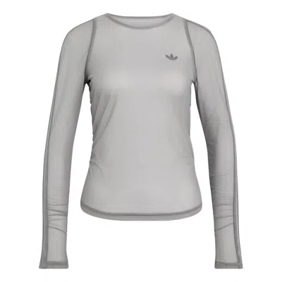 Adidas Originals (wmns) Adidas Sport Longsleeve Shirt Asia Sizing 'grey Three' In Gray