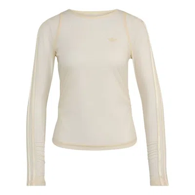 Adidas Originals (wmns) Adidas Sport Longsleeve Shirt Asia Sizing 'warm Vanilla' In White