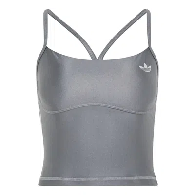 Adidas Originals (wmns) Adidas Sport Tank Top Padded Asia Sizing 'grey Three' In Gray