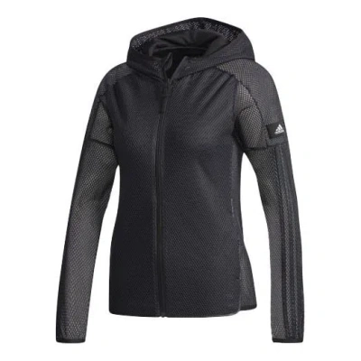 Adidas Originals (wmns) Adidas Sports Hollow Out Mesh Hooded Jacket Black