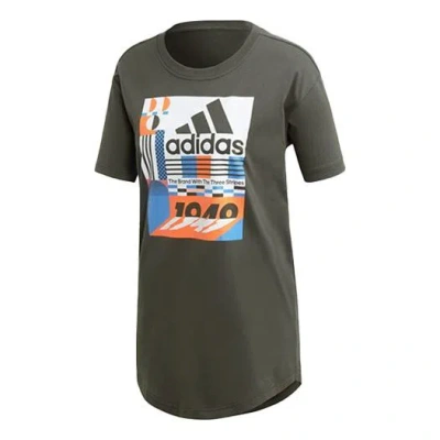 Adidas Originals (wmns) Adidas Sports Round-neck Brown In Multi