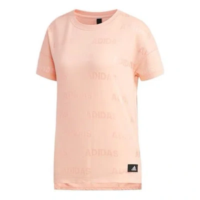 Adidas Originals (wmns) Adidas Sports Stylish Round Neck Short Sleeve Pink