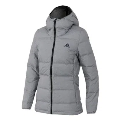 Adidas Originals (wmns) Adidas Sportswear Helionic Mel Hooded Jacket 'grey' In Gray