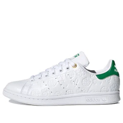 Adidas Originals (wmns) Adidas Stan Smith 'embossed Graphics - White Green' In Multi