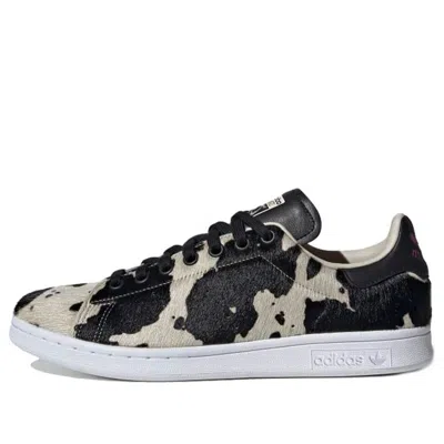 Adidas Originals Stan Smith In Core Black/clear Brown/vivid Pink