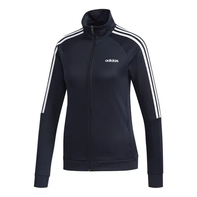 Adidas Originals (wmns) Adidas Stand Collar Casual Sports Jacket Navy Blue