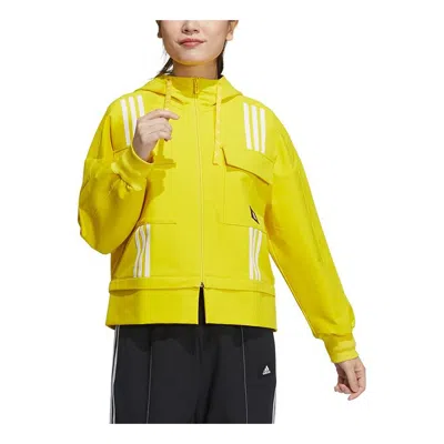 Adidas Originals (wmns) Adidas Str Jkt Diy Casual Sports Zipper Hooded Jacket Yellow