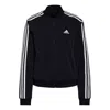 Adidas Originals Striped-sleeve Zip-up Sweatshirt In Black