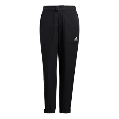 Adidas Originals (wmns) Adidas Sty W Pt Wv Elastic Button Waist Sports Black Pants
