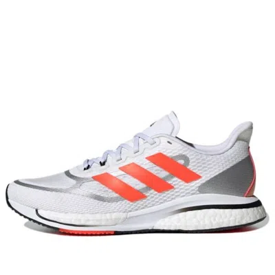 Adidas Originals (wmns) Adidas Supernova+ 'white Solar Red' In Gray