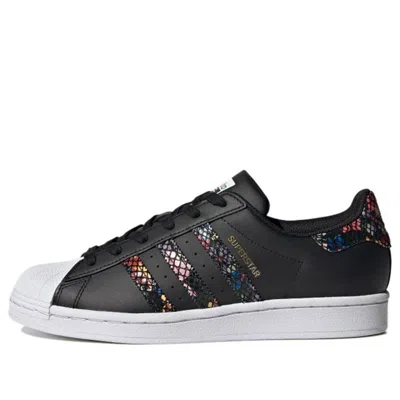 Adidas Originals (wmns) Adidas Superstar 'floral Snakeskin Print' In Black