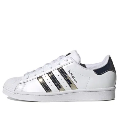 Adidas Originals (wmns) Adidas Superstar 'metallic 3 Stripes' In White