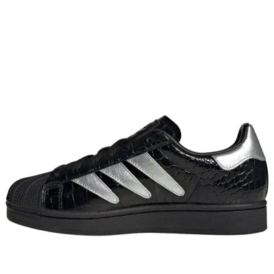 Adidas Originals Womens Snake Black White Black Superstar Ii Patent-leather Trainers