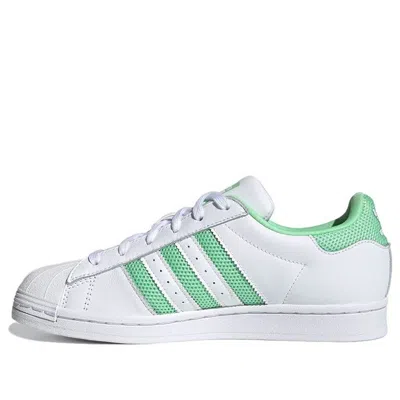 Adidas Originals (wmns) Adidas Superstar 'white Glory Mint' In Green