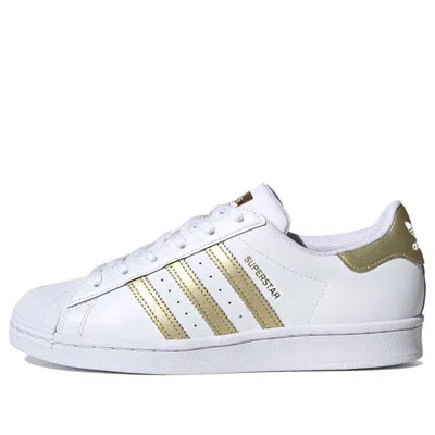 Adidas Originals (wmns) Adidas Superstar 'white Gold Metallic' In Multi