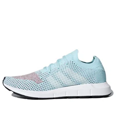 Adidas Originals (wmns) Adidas Swift Run Primeknit 'aqua' In Blue