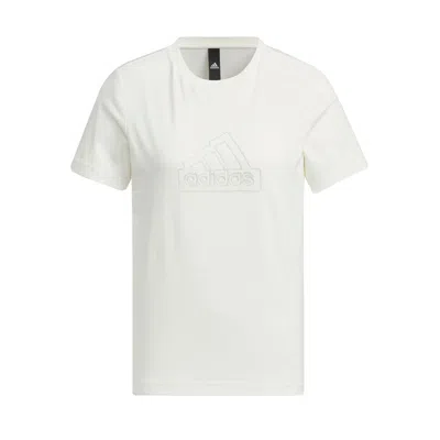 Adidas Originals (wmns) Adidas Tech Bos T-shirt 'white' In Gray