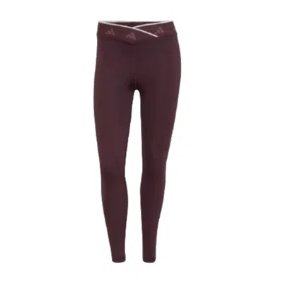 Adidas Originals (wmns) Adidas Techfit V-shaped Elastic 7/8 Leggings 'red' In Burgundy