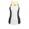 Adidas Originals (wmns) Adidas Tennis Heat.rdy Pro Y-tank Top Asia Sizing 'white Yellow Black'