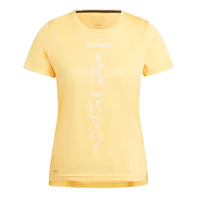 Adidas Originals (wmns) Adidas Terrex Agravic Trail Running T-shirt Asia Sizing 'yellow'