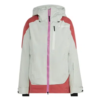 Adidas Originals (wmns) Adidas Terrex Myshelter Snow 2-layer Insulated Jacket 'white Pink' In Multi