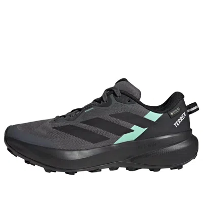 Adidas Originals (wmns) Adidas Terrex Tracefinder Plus Gore-tex 'grey Pulse Mint' In Black