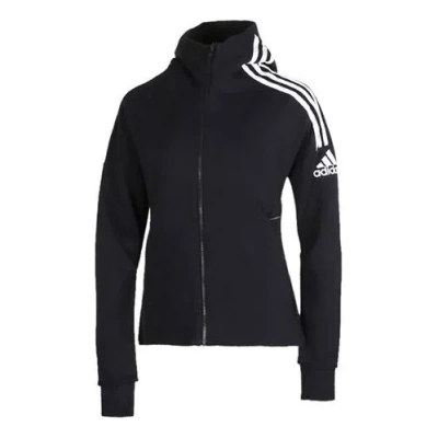Adidas Originals (wmns) Adidas Three Stripes Printing Hooded Jacket Black