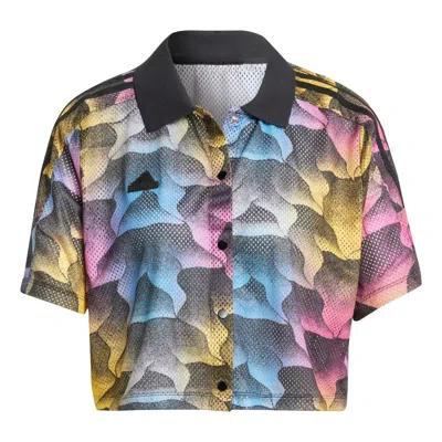 Adidas Originals Womens Adidas Tiro Print Mesh Summer Shirt In Multicolor/black