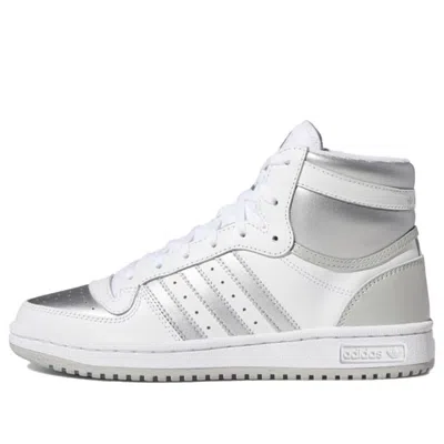 Adidas Originals (wmns) Adidas Top Ten Hi 'silver Toe' In Metallic