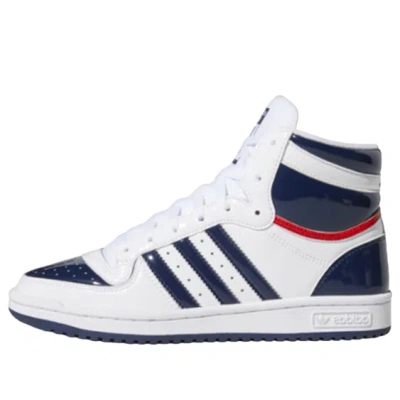 Adidas Originals Womens Adidas Top Ten Hi In White/navy