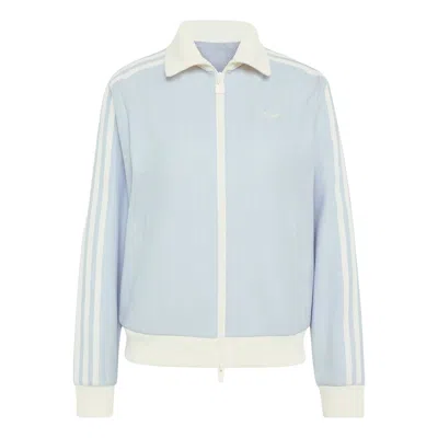 Adidas Originals (wmns) Adidas Track Top Og Tweed Jacket Asia Sizing 'crystal Sky' In Blue