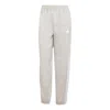 Adidas Originals (wmns) Adidas Train Essentials 3 Stripes Woven Pants 'beige White' In Gray