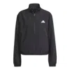 Adidas Originals (wmns) Adidas Train Essentials 3-stripes Woven Warm-up Jacket 'black White'