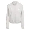 Adidas Originals (wmns) Adidas Train Essentials 3-stripes Woven Warm-up Jacket 'grey' In Neutral